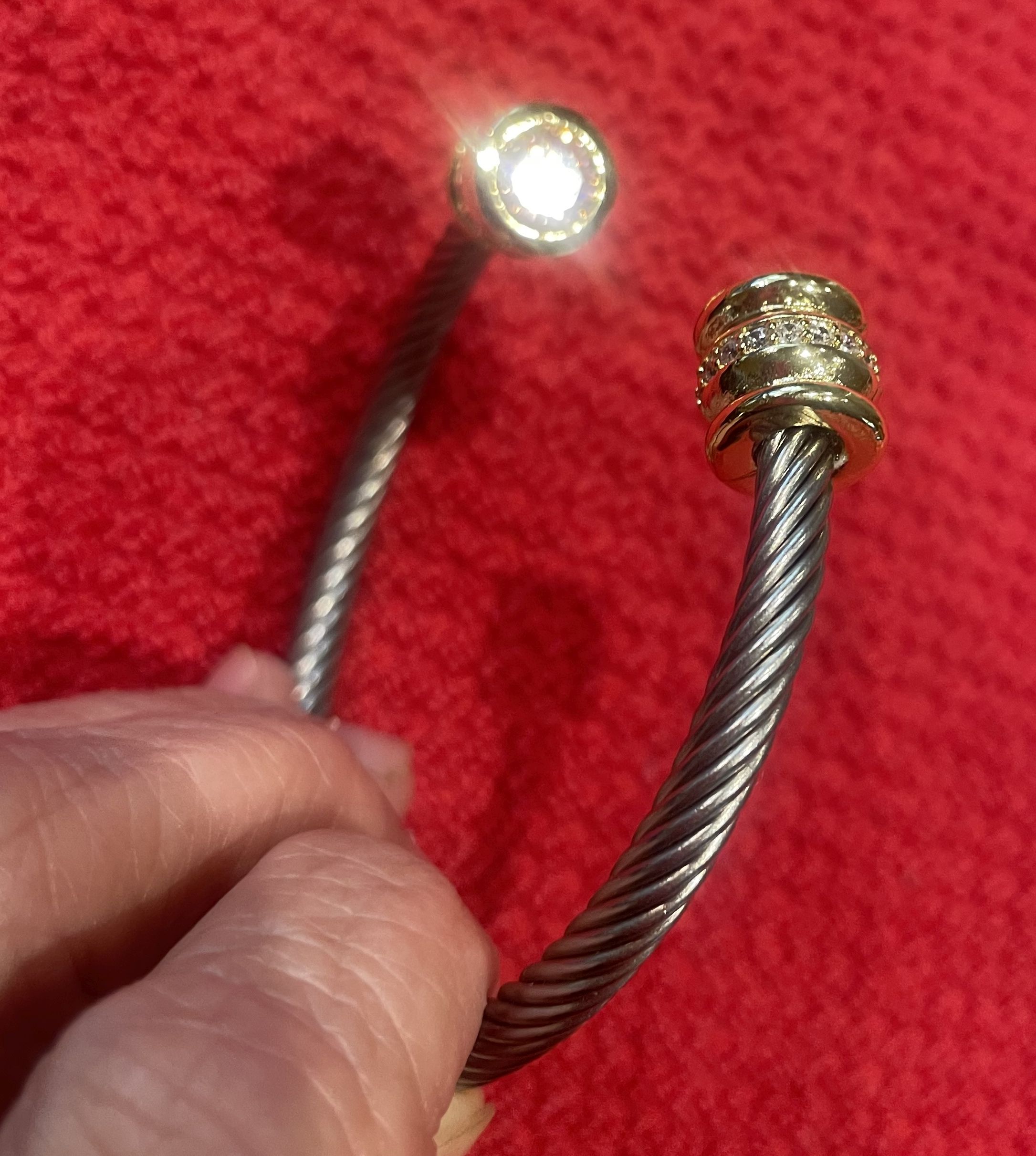 Gold and Silver Bracelet, Two Tone, David Yurman style